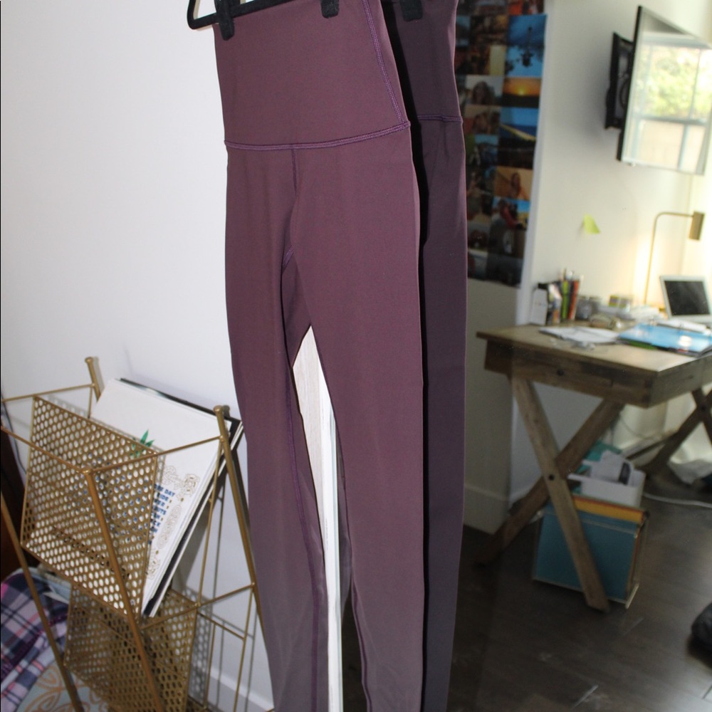 Maroon Lulu Lemon Leggings